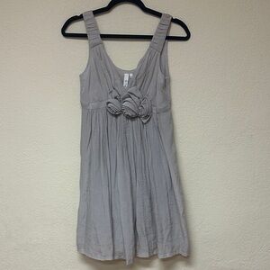 Anthropologie Sine womans Sleeveless Ruffle Rosette mini Dress size XS